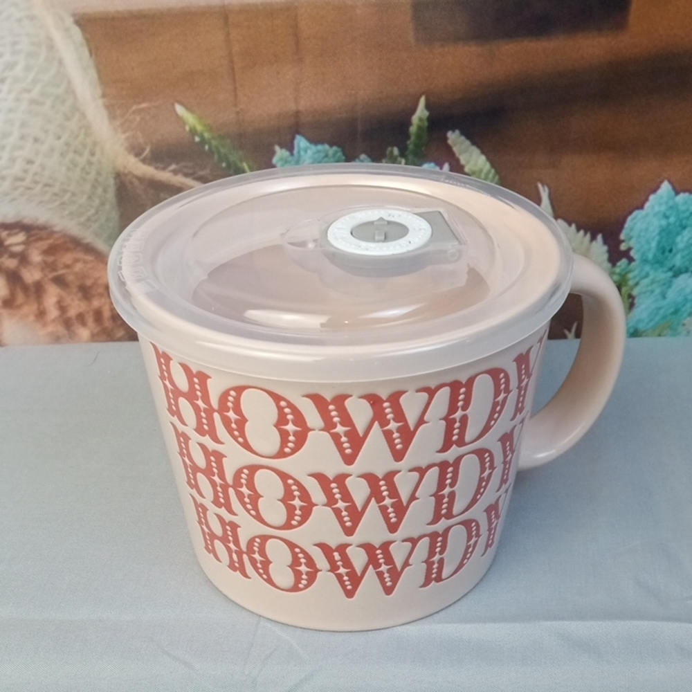 🚜 Howdy Repeat Print Souper Mug with Lid